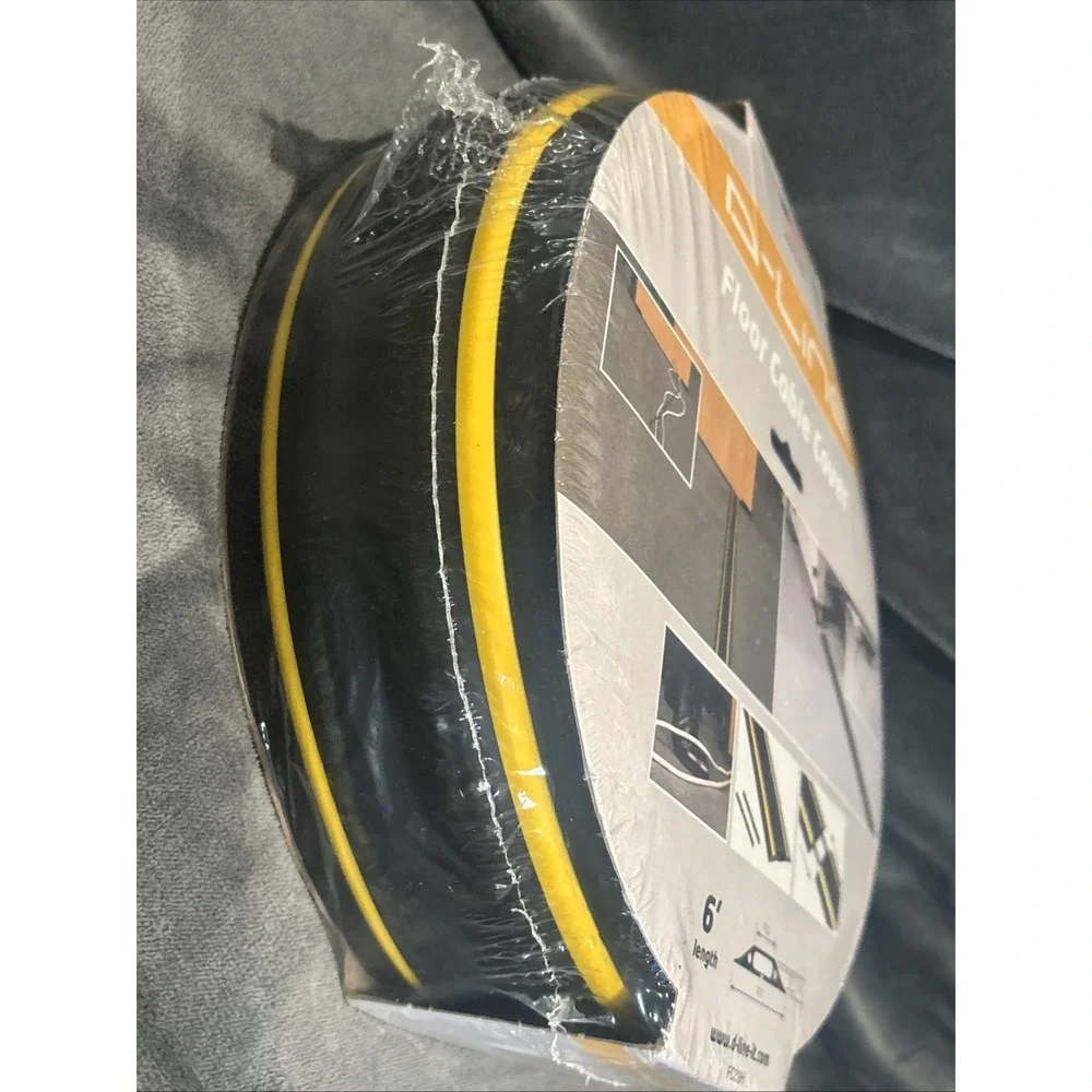 D-Line 6ft Floor Cord Cover Made in USA Linkable Cable Protector Heavy Duty NIP!